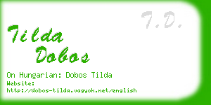 tilda dobos business card